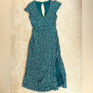 Abercrombie & Fitch Back-Detail Midi Dress Floral